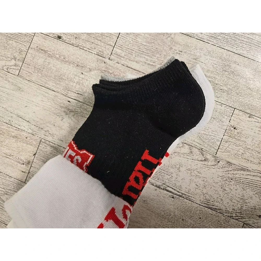 Hanes Socks NO SHOWS Mens 4pk Shoe Size 6-12 Lot of 2 Soft Stretchy Gray White